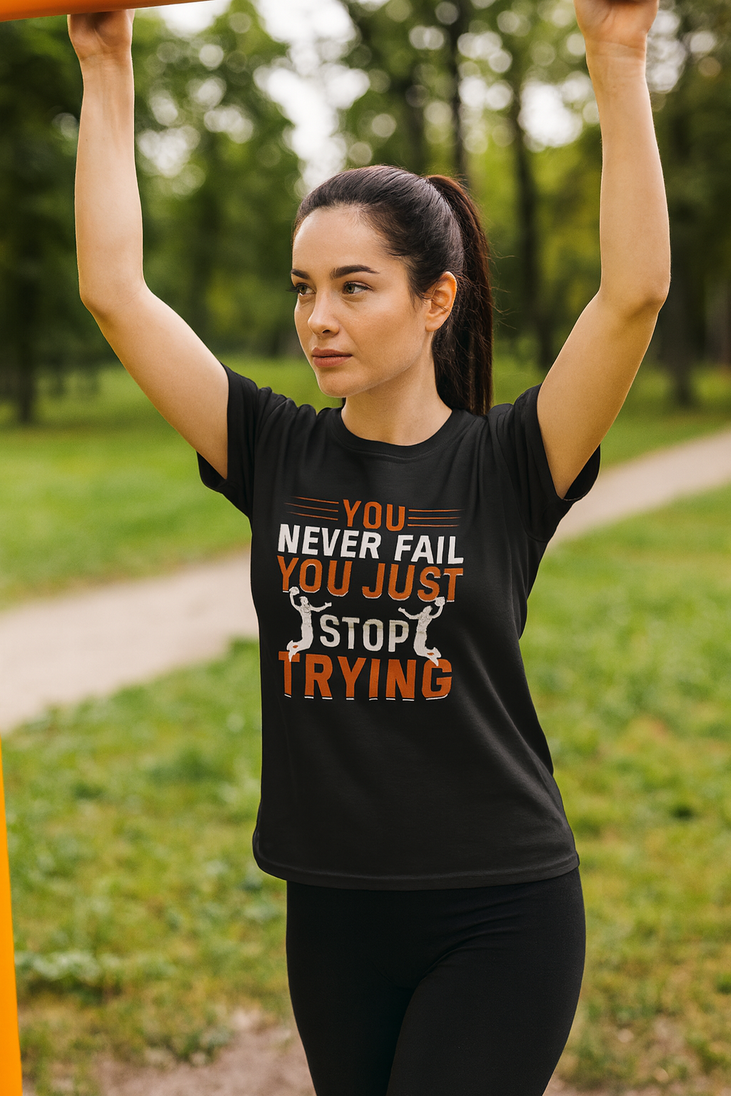 Motivational Fitness Tee, You Never Fail, Sports Lover, Workout Shirt, Gym Apparel, Gift for Athletes, Positive Affirmation Clothing