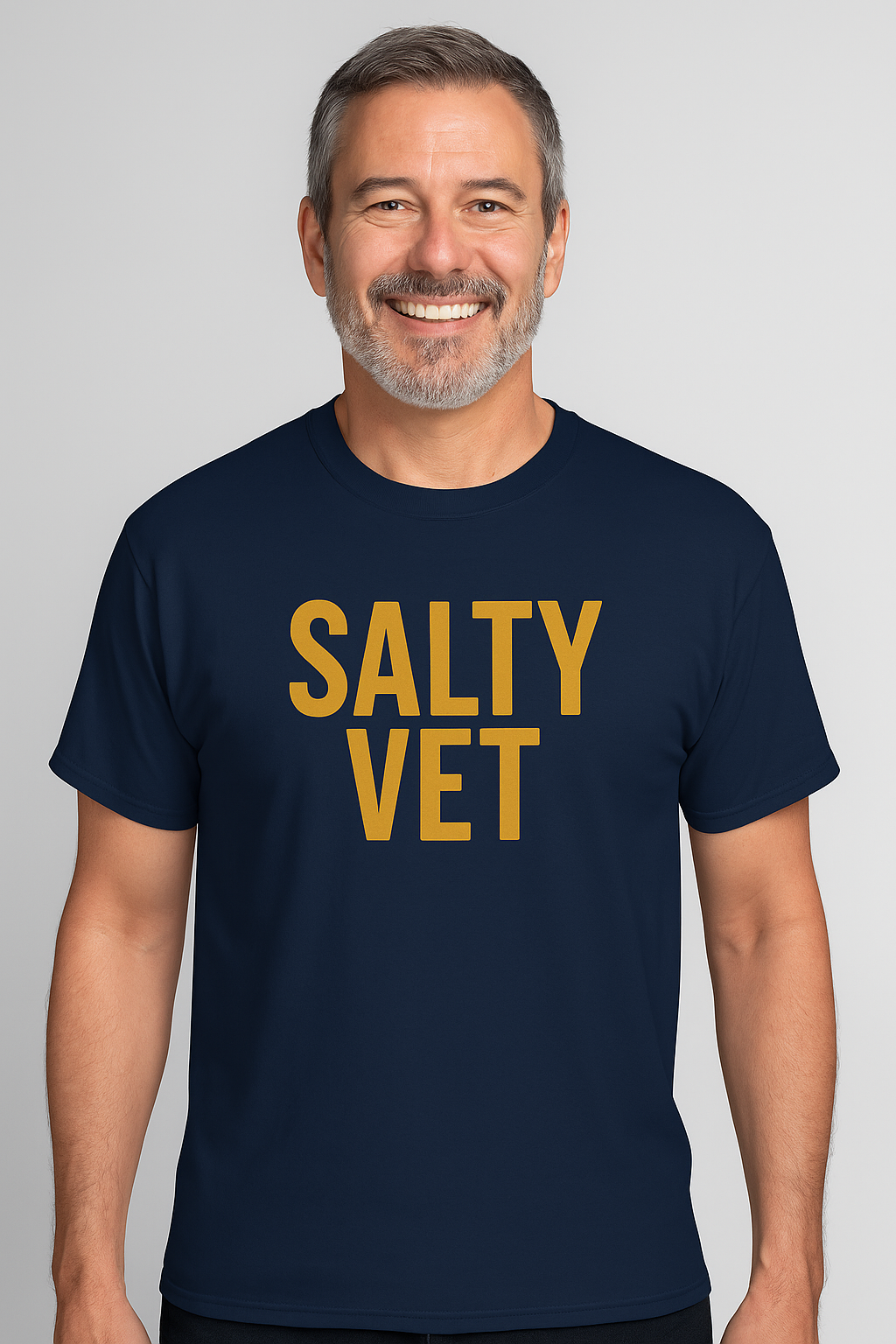 Salty Vet T-Shirt, Unisex Heavy Cotton Tee for Veterans, Gift for Military Families, Casual Wear, Marine Corps Pride