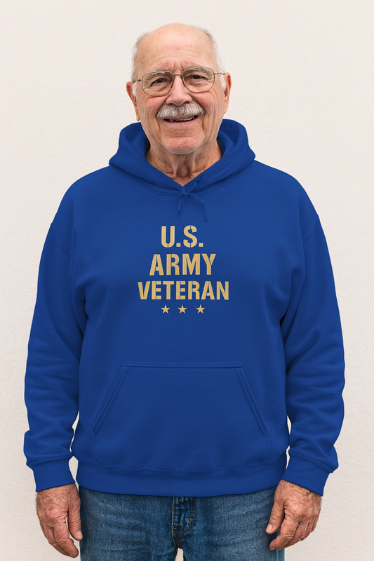 U.S. Army Veteran Hooded Sweatshirt, Military Appreciation Gift, Unisex Sweatshirt, Veterans Day Gift, Comfortable Hoodie, Casual Wear