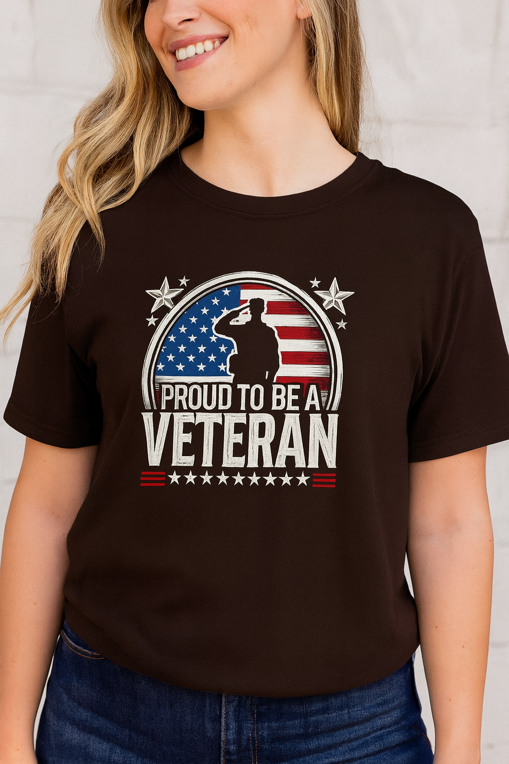 Proud Veteran Heavy Cotton Tee, Army Navy Military Shirt, Gift for Veterans, Memorial Day, Independence Day, Patriotic Apparel