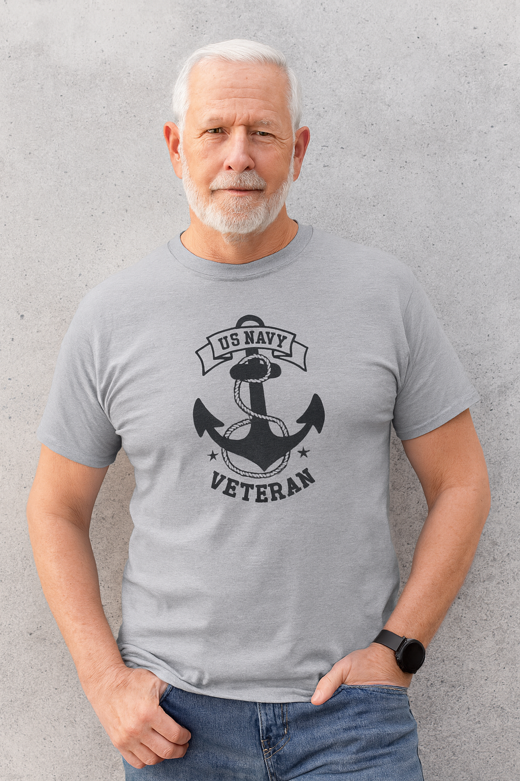 Navy Veteran Heavy Cotton Tee, US Navy Tribute Shirt, Military Appreciation Gift, Veteran's Day Outfit, Gift for Navy Personals