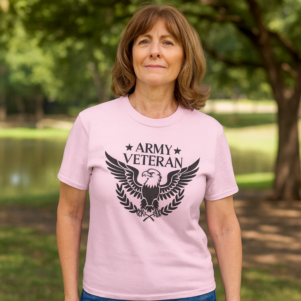 Army Veteran Unisex Heavy Cotton Tee, Military Pride Shirt, Veteran Appreciation Gift, Patriotic Apparel, Independence Day T-Shirt