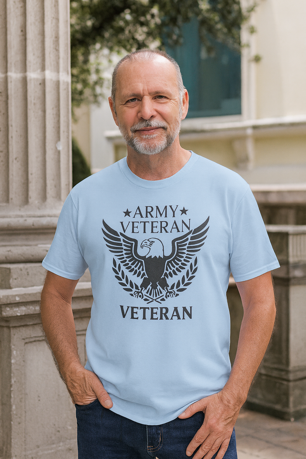 Army Veteran Unisex Heavy Cotton Tee, Military Pride Shirt, Veteran Appreciation Gift, Patriotic Apparel, Independence Day T-Shirt