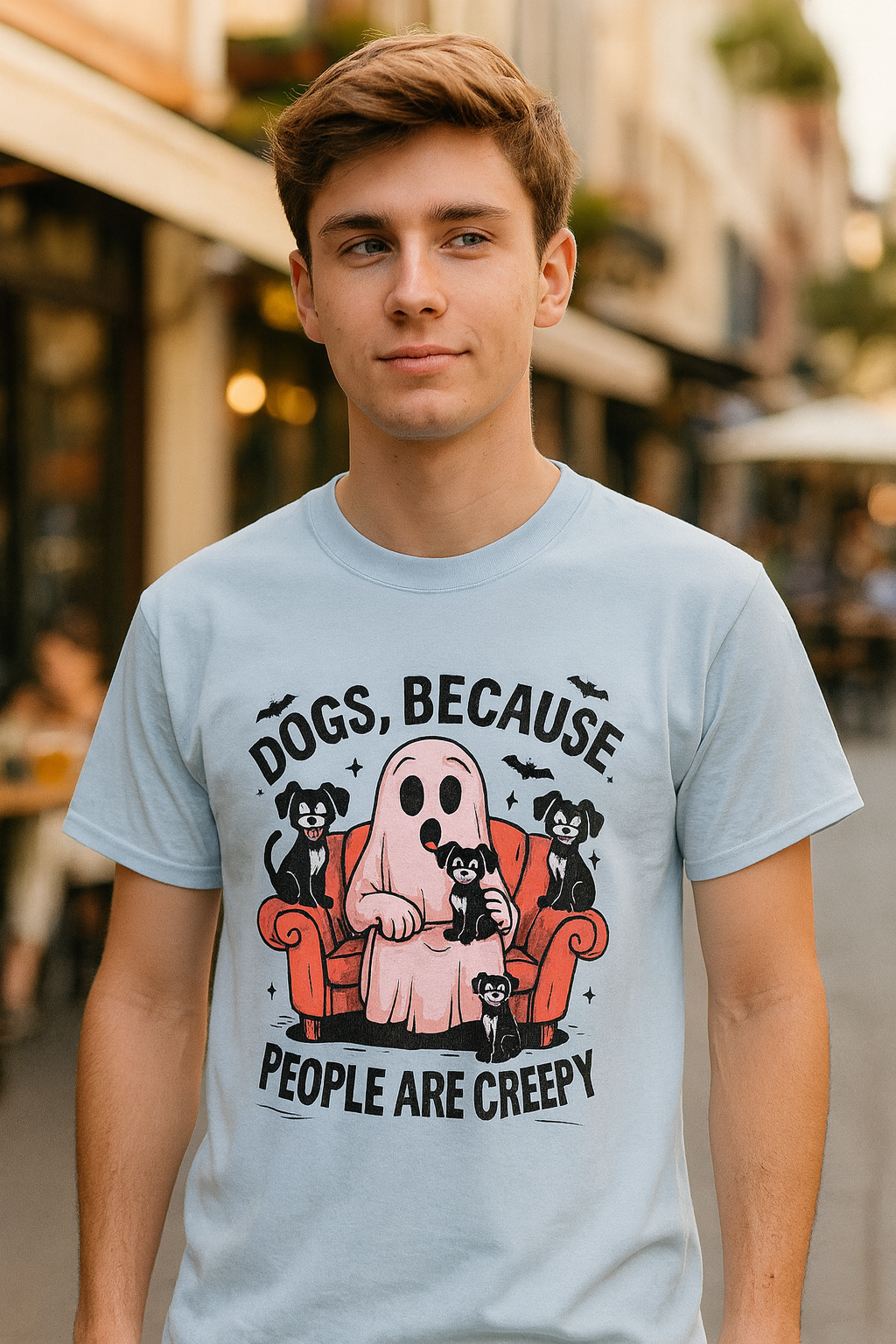 Funny Dog Lover Tee, Halloween Tshirt Gift, Heavy Cotton Tee, Cute Pet Owner Gift, Animal Lover T-Shirt, Gift for Dog Parents
