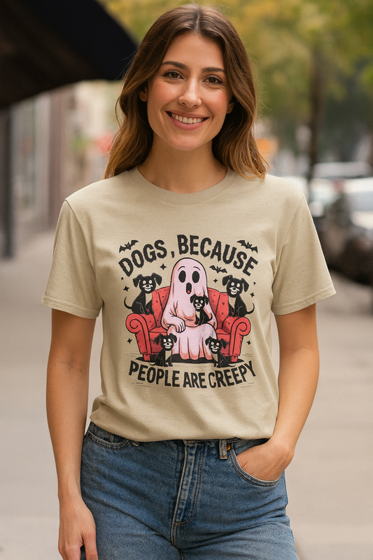 Funny Dog Lover Tee, Halloween Tshirt Gift, Heavy Cotton Tee, Cute Pet Owner Gift, Animal Lover T-Shirt, Gift for Dog Parents