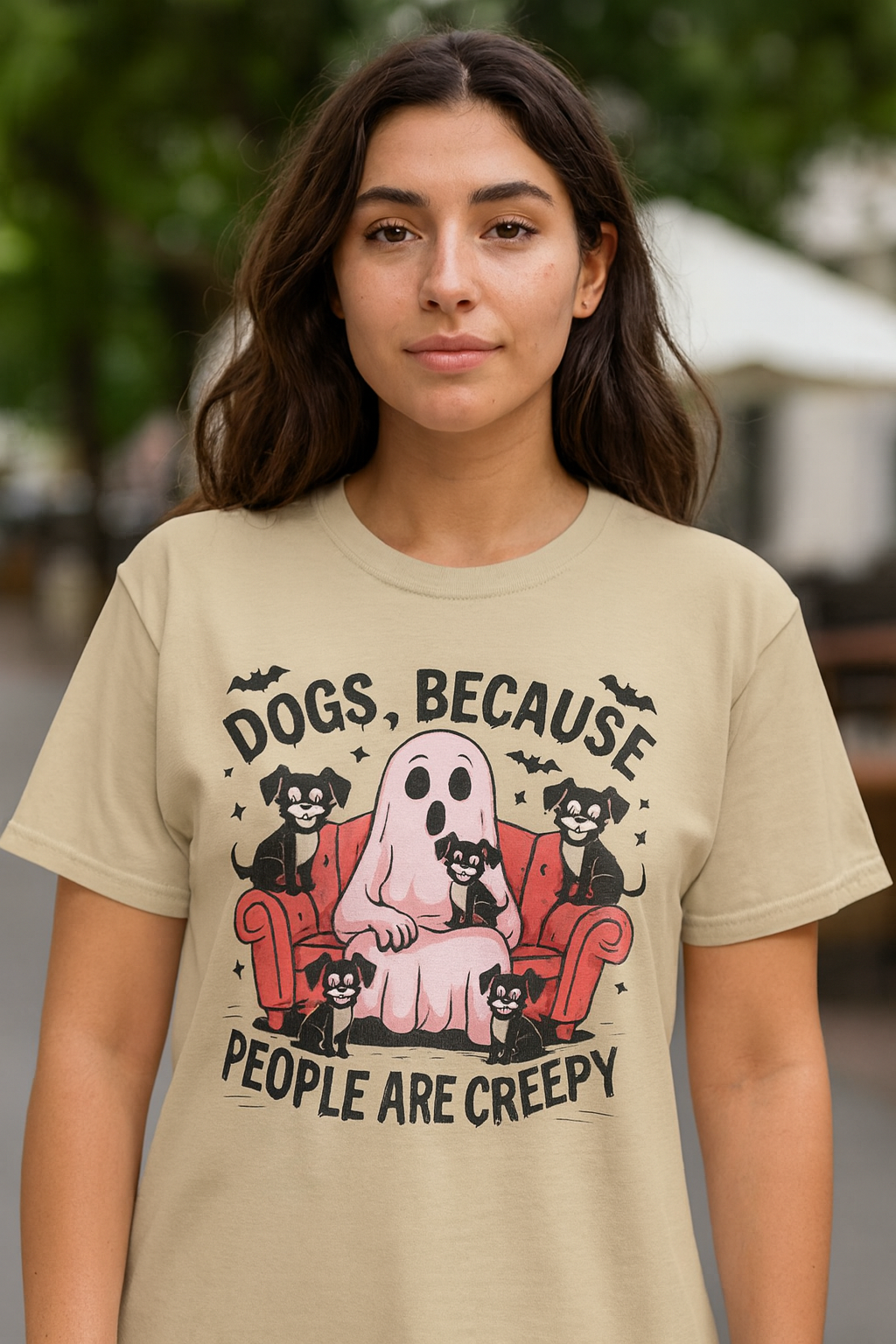 Funny Dog Lover Tee, Halloween Tshirt Gift, Heavy Cotton Tee, Cute Pet Owner Gift, Animal Lover T-Shirt, Gift for Dog Parents