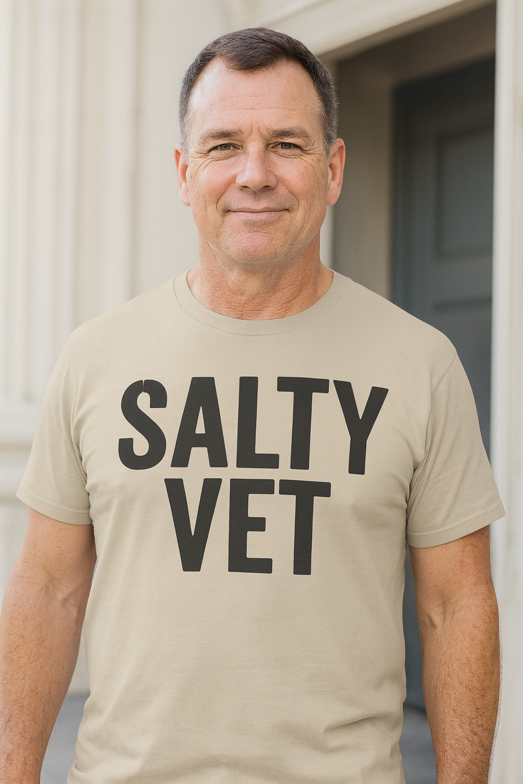Salty Vet Unisex Heavy Cotton Tee, Funny Gift For Veteran, Casual Shirt, Animal Lover Apparel, Unique Gift for Veterinarians