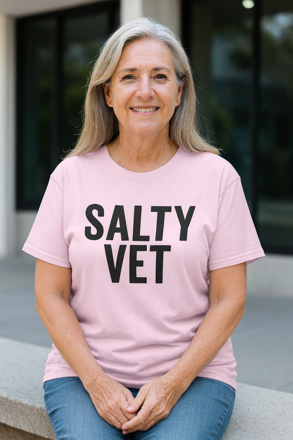 Salty Vet Unisex Heavy Cotton Tee, Funny Gift For Veteran, Casual Shirt, Animal Lover Apparel, Unique Gift for Veterinarians