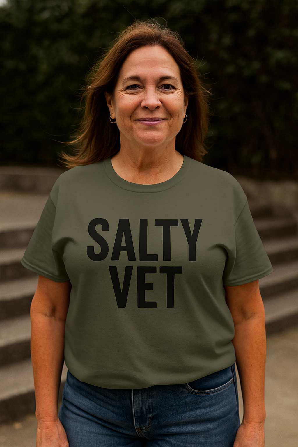 Salty Vet Unisex Heavy Cotton Tee, Funny Gift For Veteran, Casual Shirt, Animal Lover Apparel, Unique Gift for Veterinarians