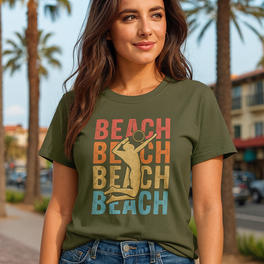 Beach Vibes Unisex Heavy Cotton Tee, Summer T-Shirt, Beachwear, Vacation Apparel, Graphic Tee, Gift for Beach Lovers
