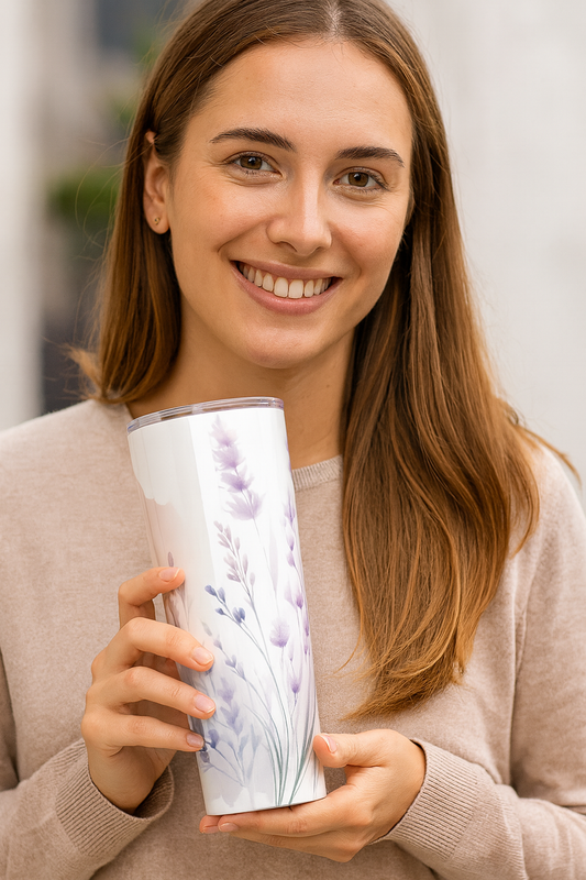 Floral Personalized Tumbler, Gift for Her, Custom Travel Mug, Unique Coffee Cup, Birthday Present, Gift for Coffee Lover,
