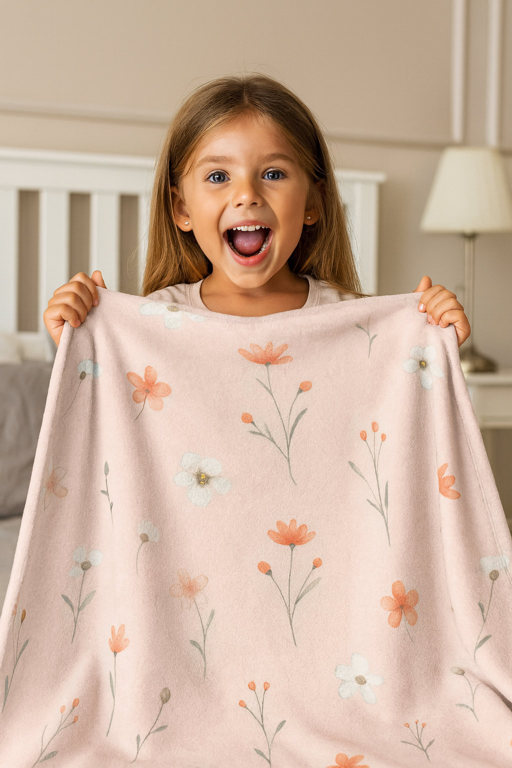 Floral Sherpa Blanket, Cozy Home Throw, Gift for Her, Indoor Comfort Blanket, Mother's Day Gift, Living Room Decor, Fleece Blanket