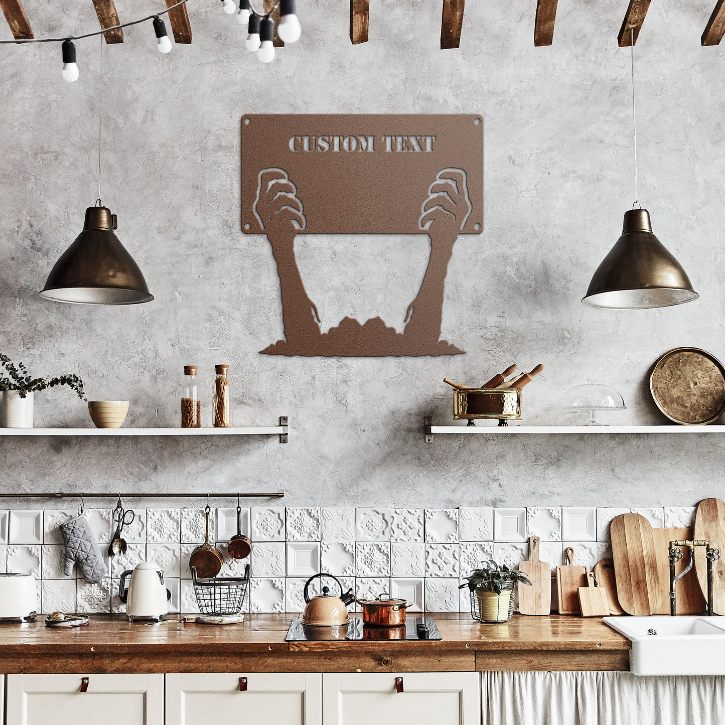 Custom_Text_Hand_Metal_Wall_Art_Copper_Rustic_Kitchen_Mockup.png