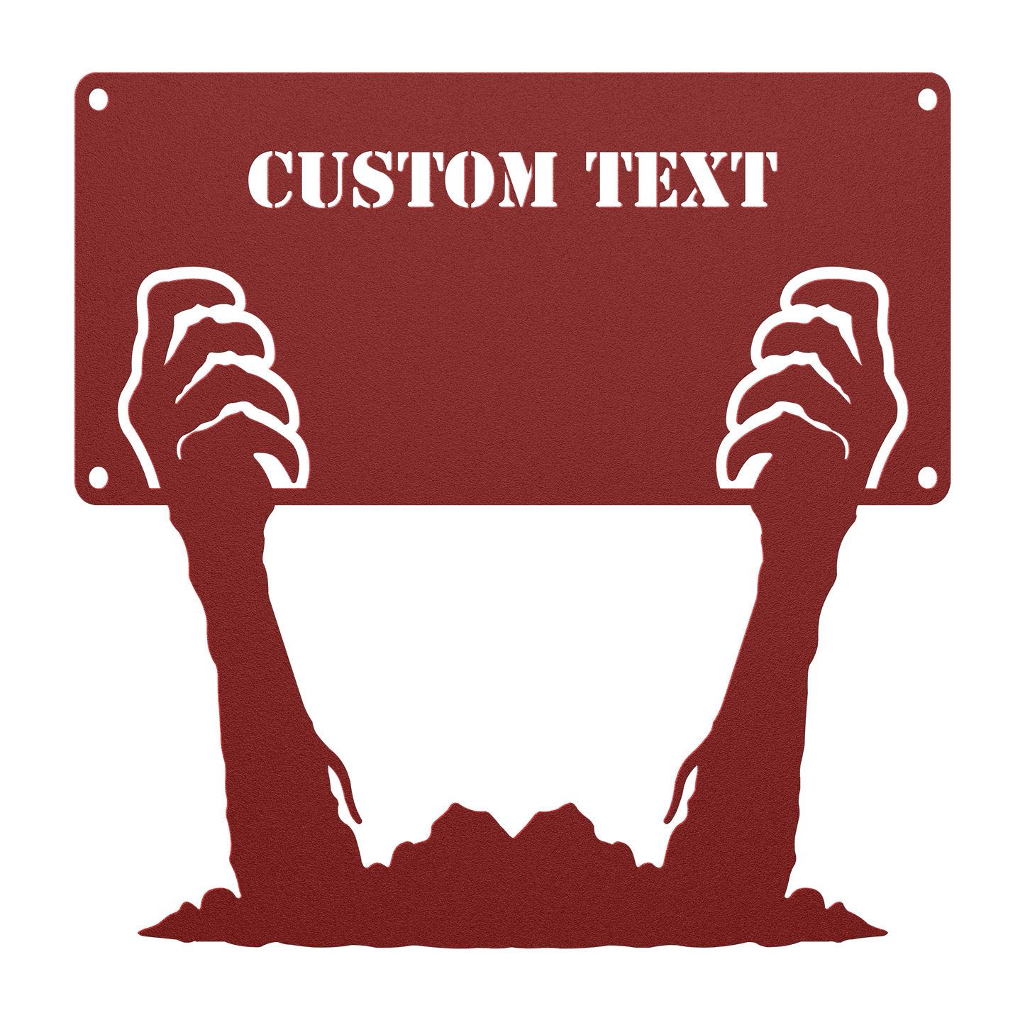Custom_Text_Hand_Metal_Wall_Art_Red_Transparent_Mockup.png