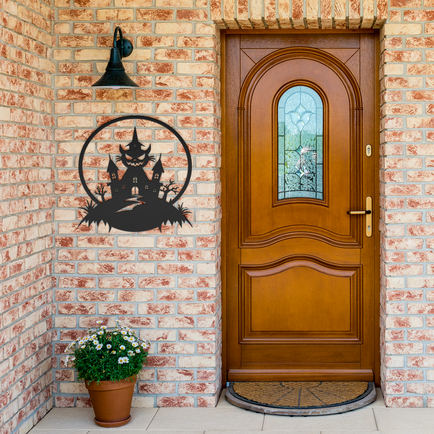 Halloween_House_Metal_Wall_art_Black_Brick_Entrance_Mockup.png