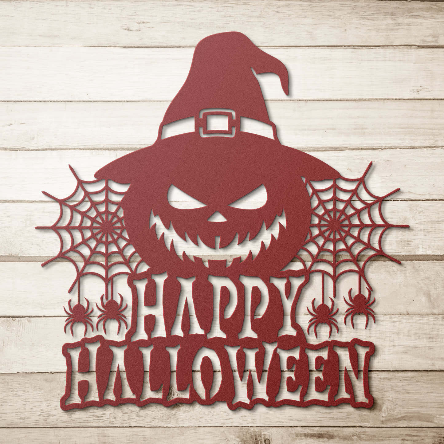 Happy_Halloween_Metal_Wall_Art_Red_Simple_Wood_BKGD_Mockup.png