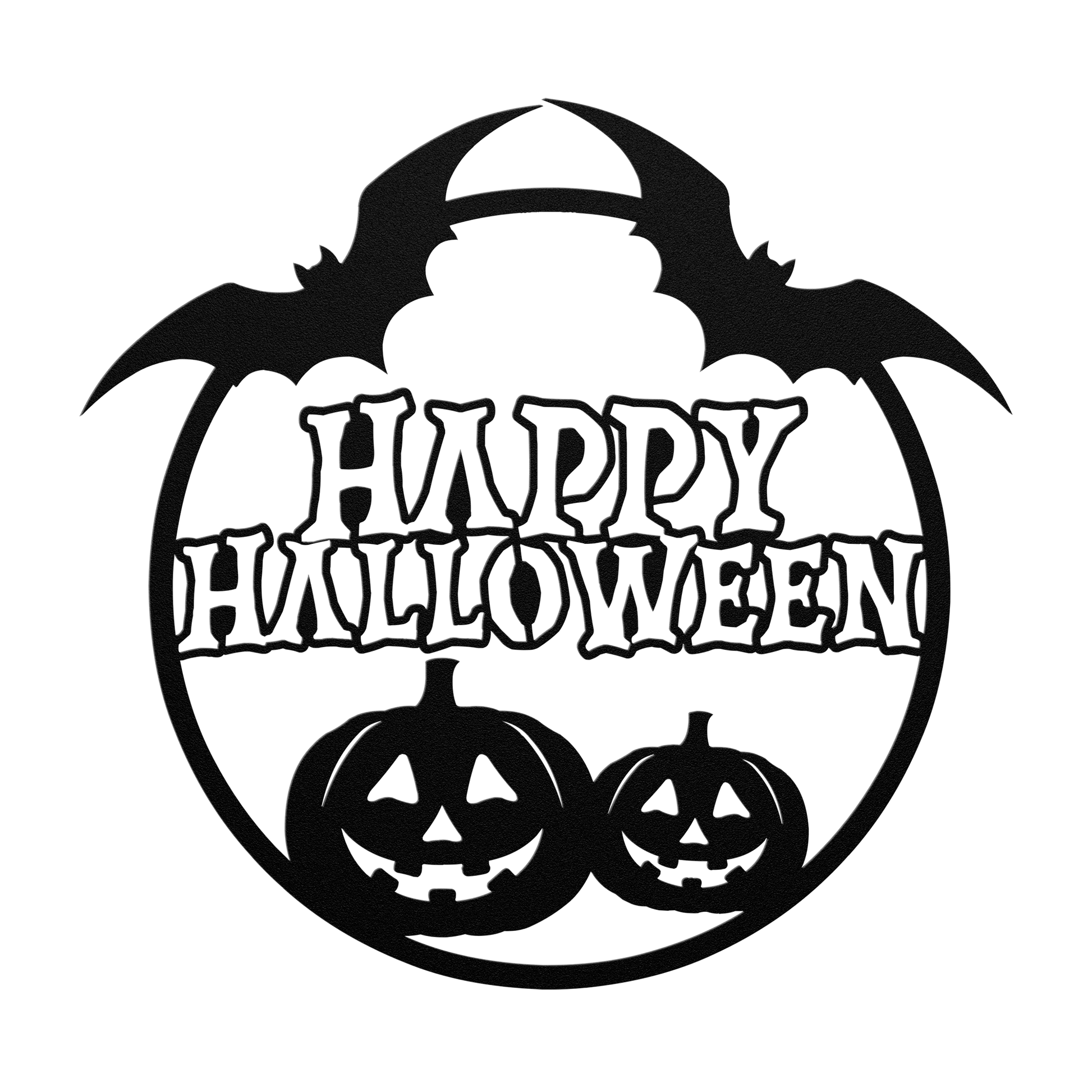 Happy_Halloween_Round_Metal_Wall_art_Black_Transparent_Mockup.png