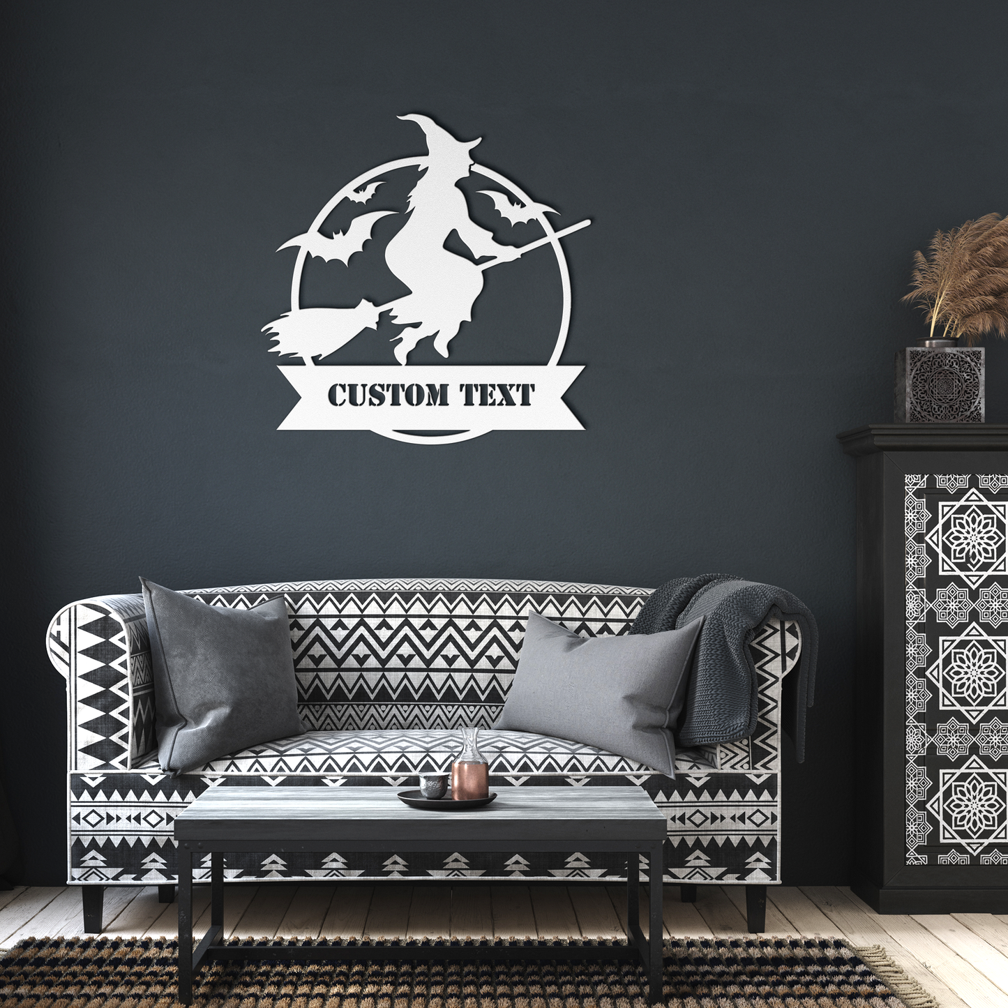 Happy_Metal_Wall_Art_White_Dark_Living_Room_Mockup.png