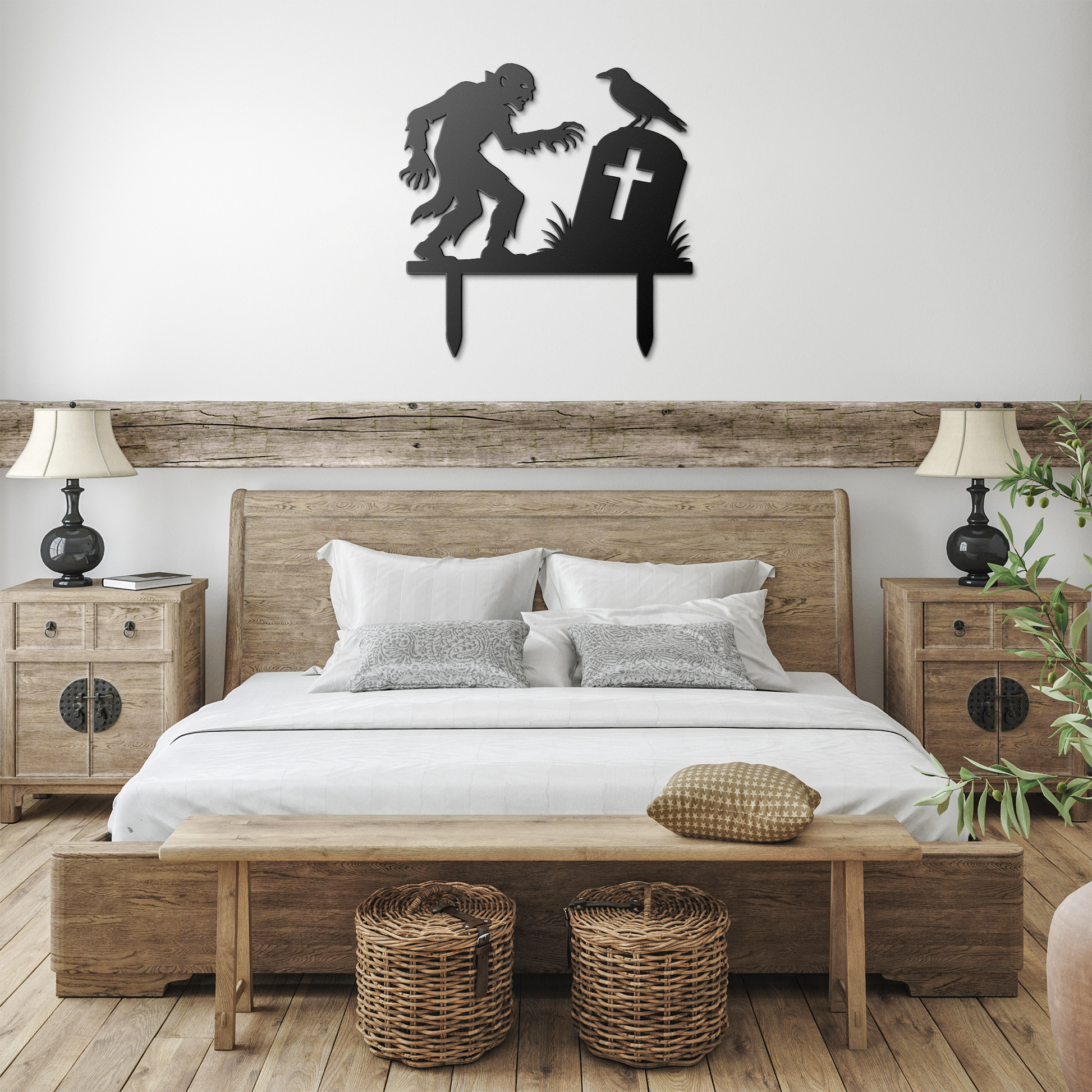 HuntMan_Metal_Wall_Art_Black_Farmhouse_Bedroom_Mockup.png