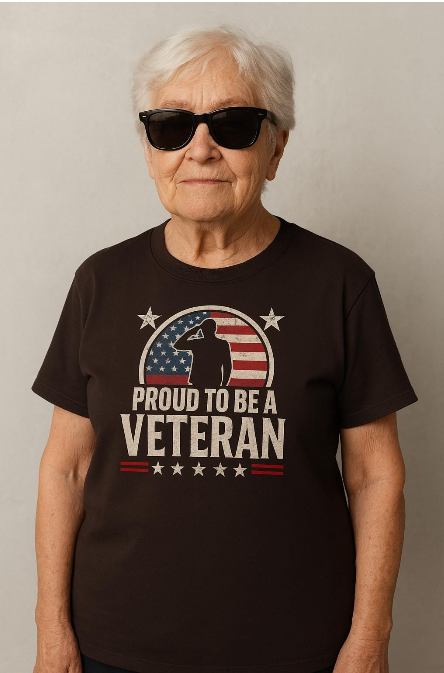 Proud Veteran Heavy Cotton Tee, Army Navy Military Shirt, Gift for Veterans, Memorial Day, Independence Day, Patriotic Apparel