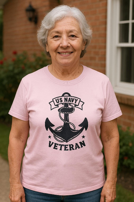 Navy Veteran Heavy Cotton Tee, US Navy Tribute Shirt, Military Appreciation Gift, Veteran's Day Outfit, Gift for Navy Personals