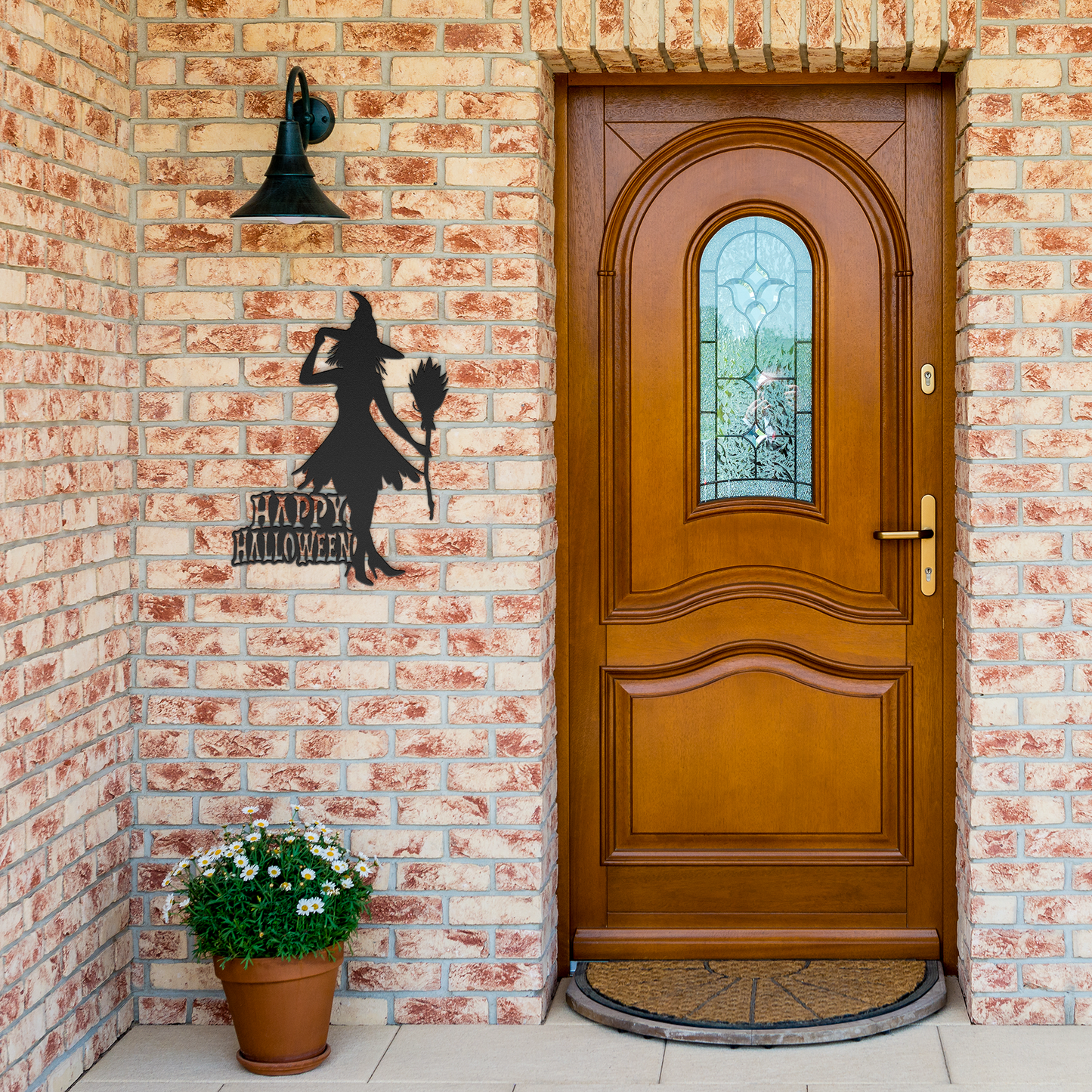Witch_Metal_Wall_art_Black_Brick_Entrance_Mockup.png