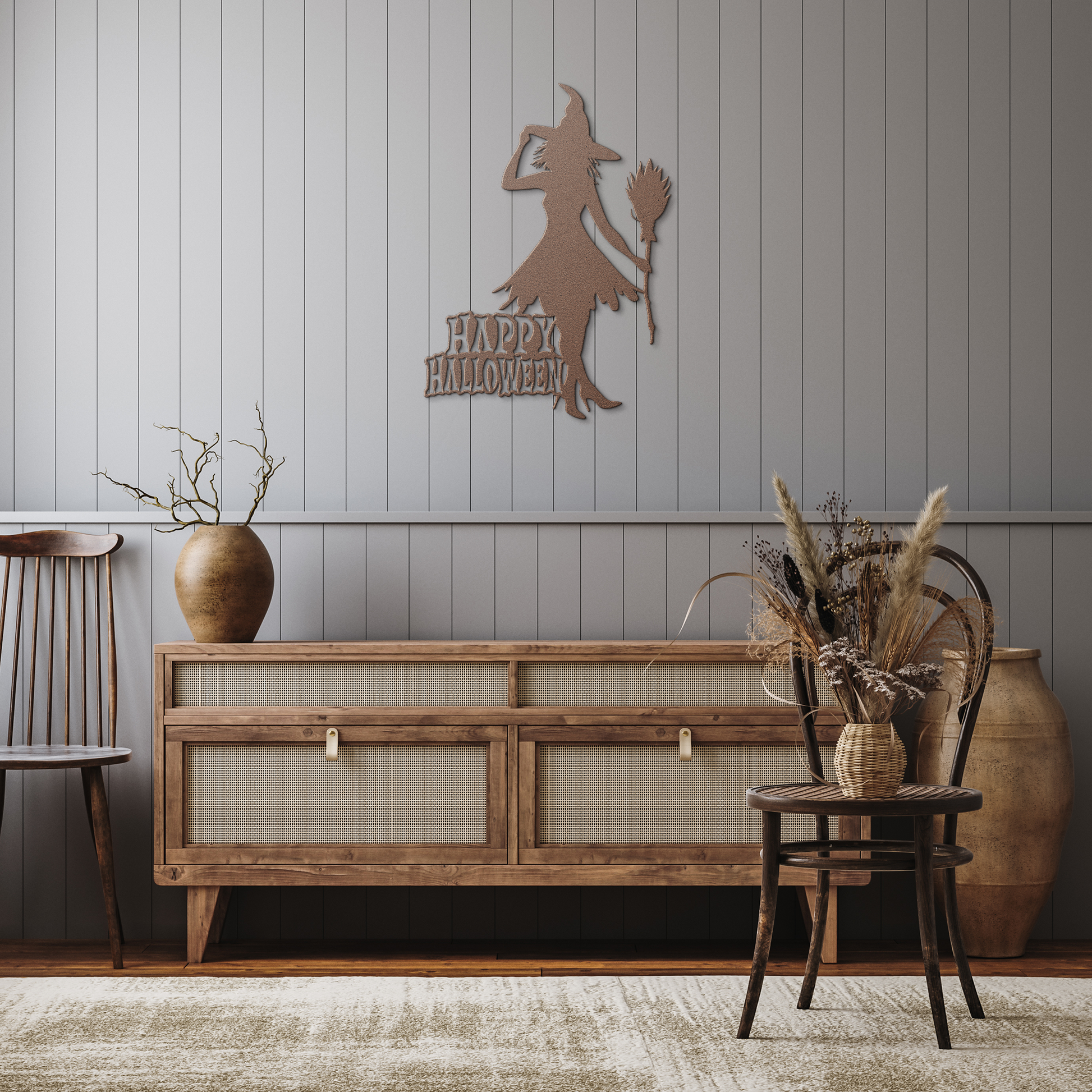 Witch_Metal_Wall_art_Copper_Rustic_Hallway_Mockup.png