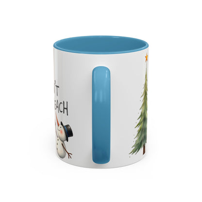 Personalized Holiday Coffee Mug, Cute Snowman Design, Winter Drinkware, Festive Gift, Custom Name Mug, Christmas Day Gift