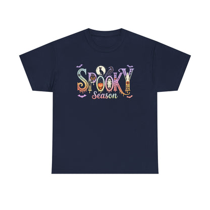 Spooky Season Unisex Cotton Tee | Halloween T-Shirt, Fall Fashion, Gift for Her, Unisex Shirt, Autumn Outfit, Halloween tshirt