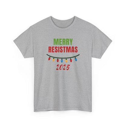 Merry Resistmas 2025 Tee, Holiday Shirt, Funny Christmas Gift, Unisex Cotton Tee, Celebration Apparel, 2025 Festive Wear