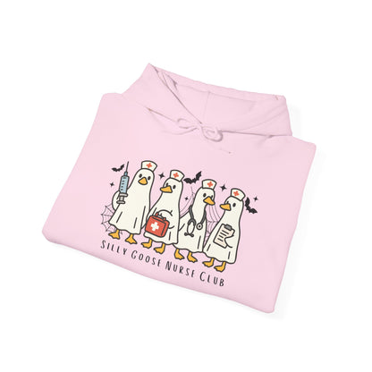 Silly Goose Nurse Hoodie - Unisex Heavy Blend Sweatshirt, Funny Gift for Friends, Cozy Casual Wear, Perfect for Birthdays, Celebrations
