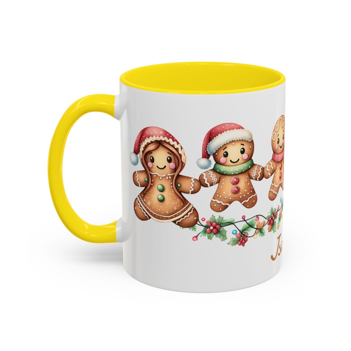 Personalized Gingerbread Friends Coffee Mug, Holiday Mug, Christmas Decor, Personalized Coffee Cup, Gift for Her, Winter Wonderland