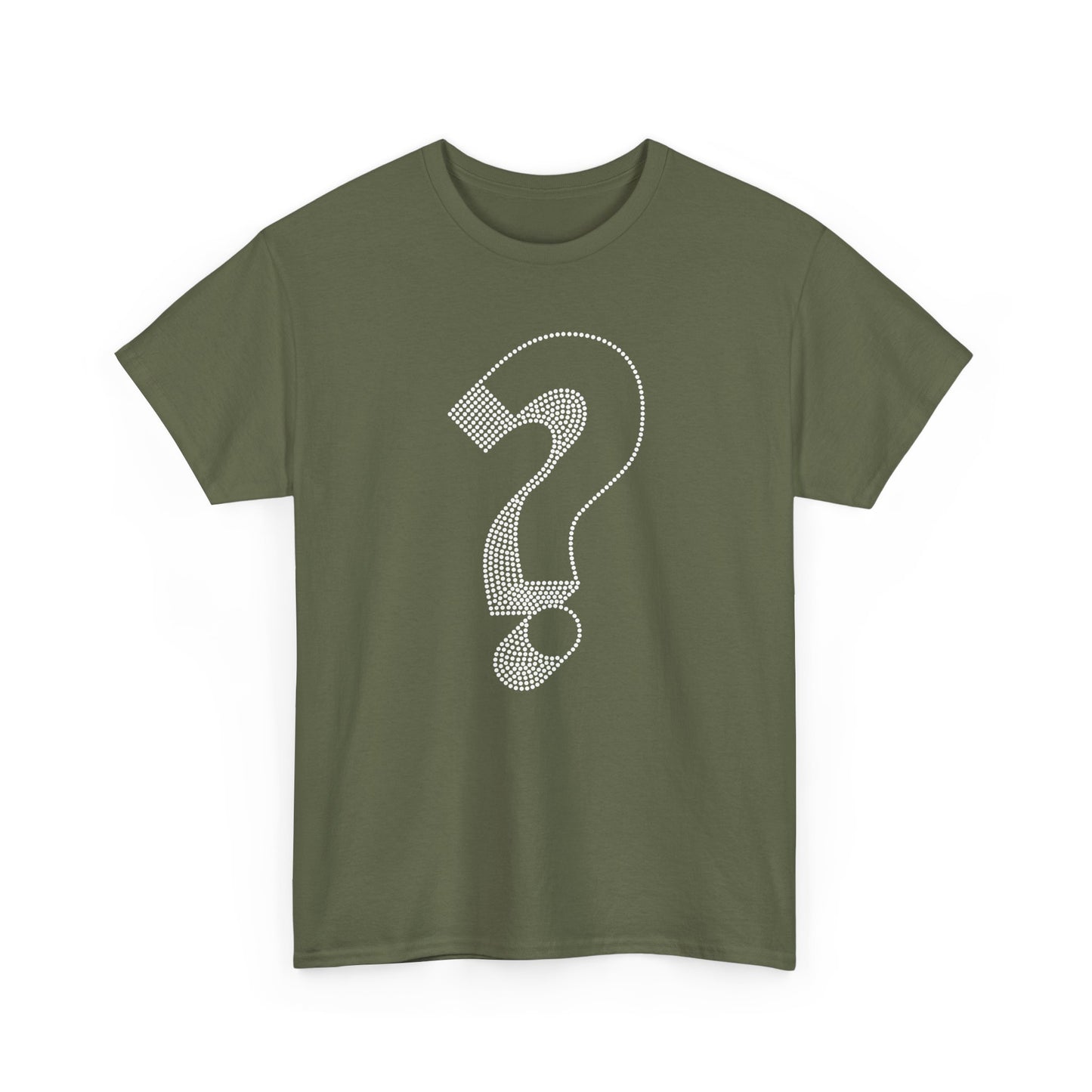 Question Mark Dotted Line Minimal Mystery T-Shirt
