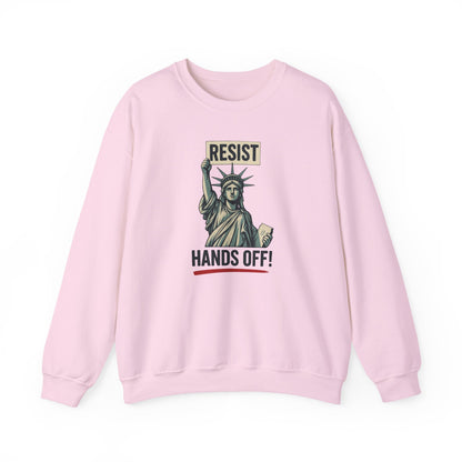 Statue of Liberty Resist Hands Off! Sweatshirt | Resist Hands Off Sweatshirt | Womens Rights Equality Sweater | Social Justice Activism Gift