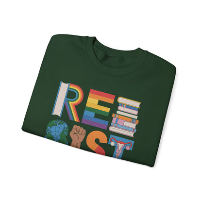 RESIST letter art Sweatshirt | RESIST Equality Sweatshirt | Feminist LGBTQ Pride Pullover | Social Justice Sweater | Empowerment Gift