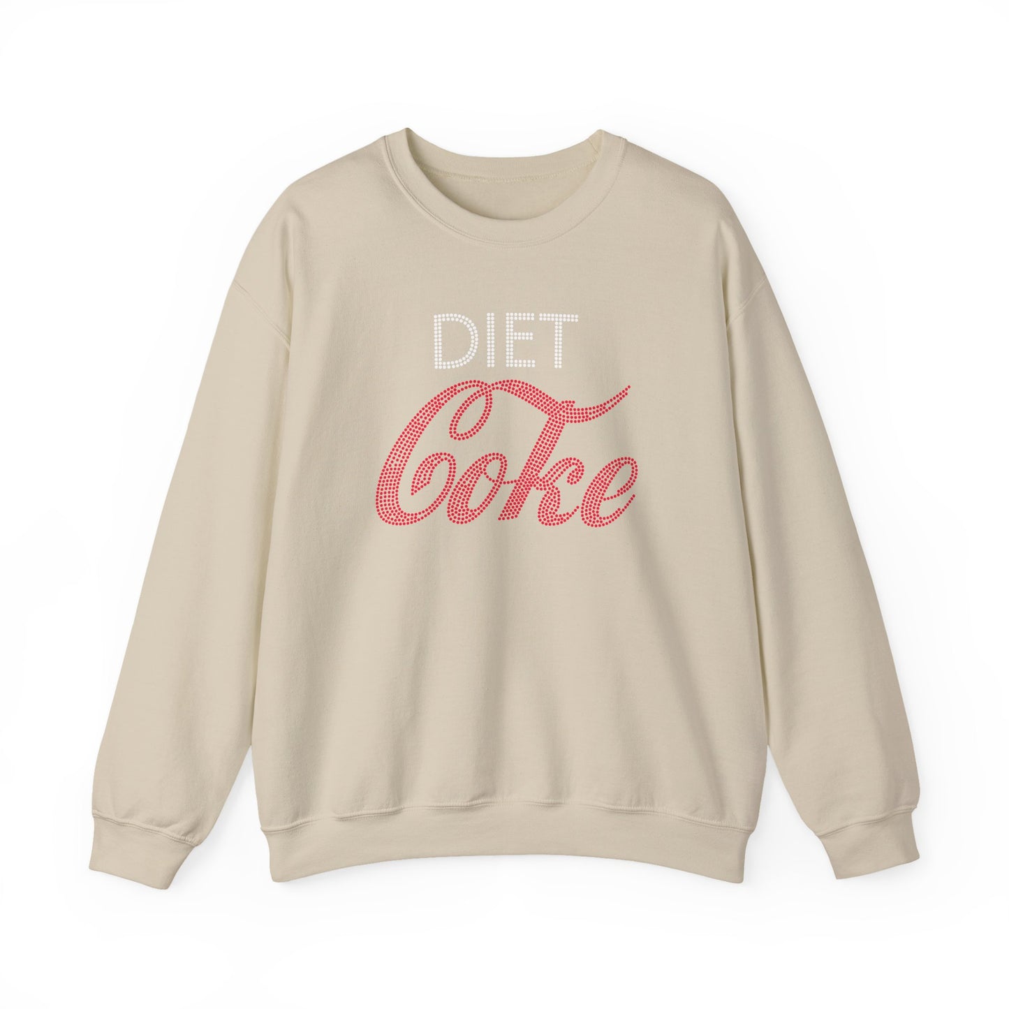 Diet Coke Sweatshirt, Funny Soda Lover Crewneck, Rhinestone Style Graphic Sweatshirt, Cozy Casual Pullover Gift for Her