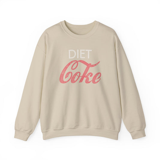 Diet Coke Sweatshirt, Funny Soda Lover Crewneck, Rhinestone Style Graphic Sweatshirt, Cozy Casual Pullover Gift for Her