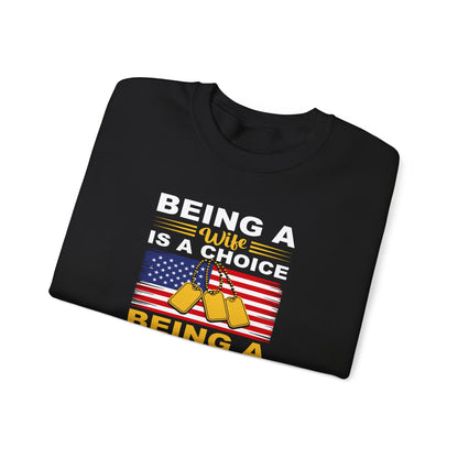 Vietnam Veteran Spouse Sweatshirt, Patriotic Crewneck, Gift for Veteran's Wife, Military Appreciation Apparel, Remembrance Day Gift