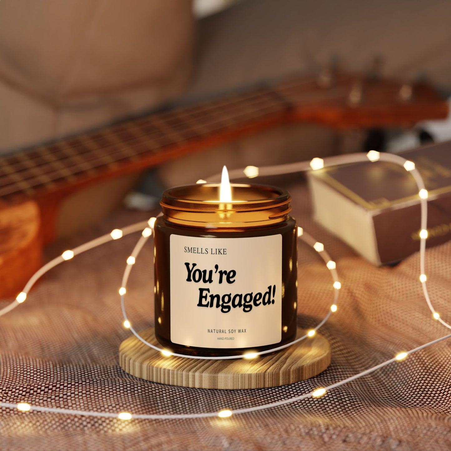 Engagement Scented Candle - You're Engaged! Gift for Couples, Newly Engaged Friend, Bride to Be, Bridal Shower or Wedding Gift