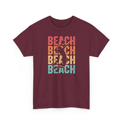 Beach Vibes Unisex Heavy Cotton Tee, Summer T-Shirt, Beachwear, Vacation Apparel, Graphic Tee, Gift for Beach Lovers