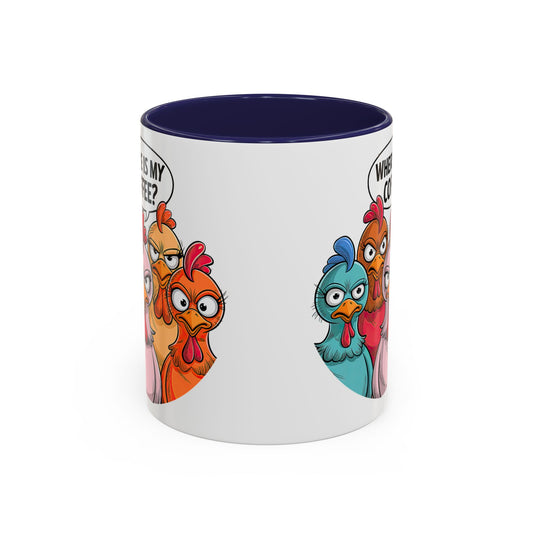 Where Is My Coffee? Chicken Trio Mug | Accent Coffee Mug | Mug for Coffee Lovers | Gift for Coworkers, Friends, and Family
