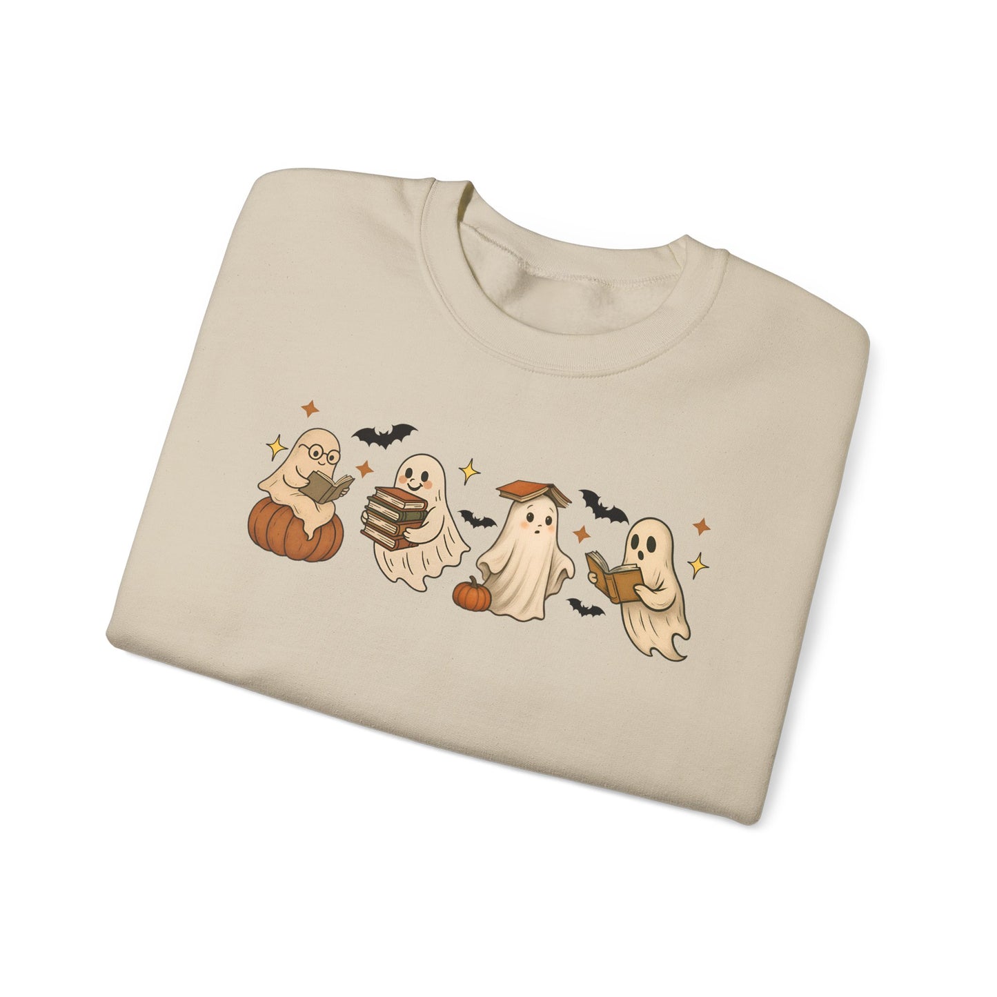 Ghostly Friends Crewneck Sweatshirt, Halloween Ghost Sweatshirt, Halloween Sweatshirt, Unisex Sweatshirt, Cozy Crewneck, Fall Fashion