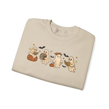 Ghostly Friends Crewneck Sweatshirt, Halloween Ghost Sweatshirt, Halloween Sweatshirt, Unisex Sweatshirt, Cozy Crewneck, Fall Fashion