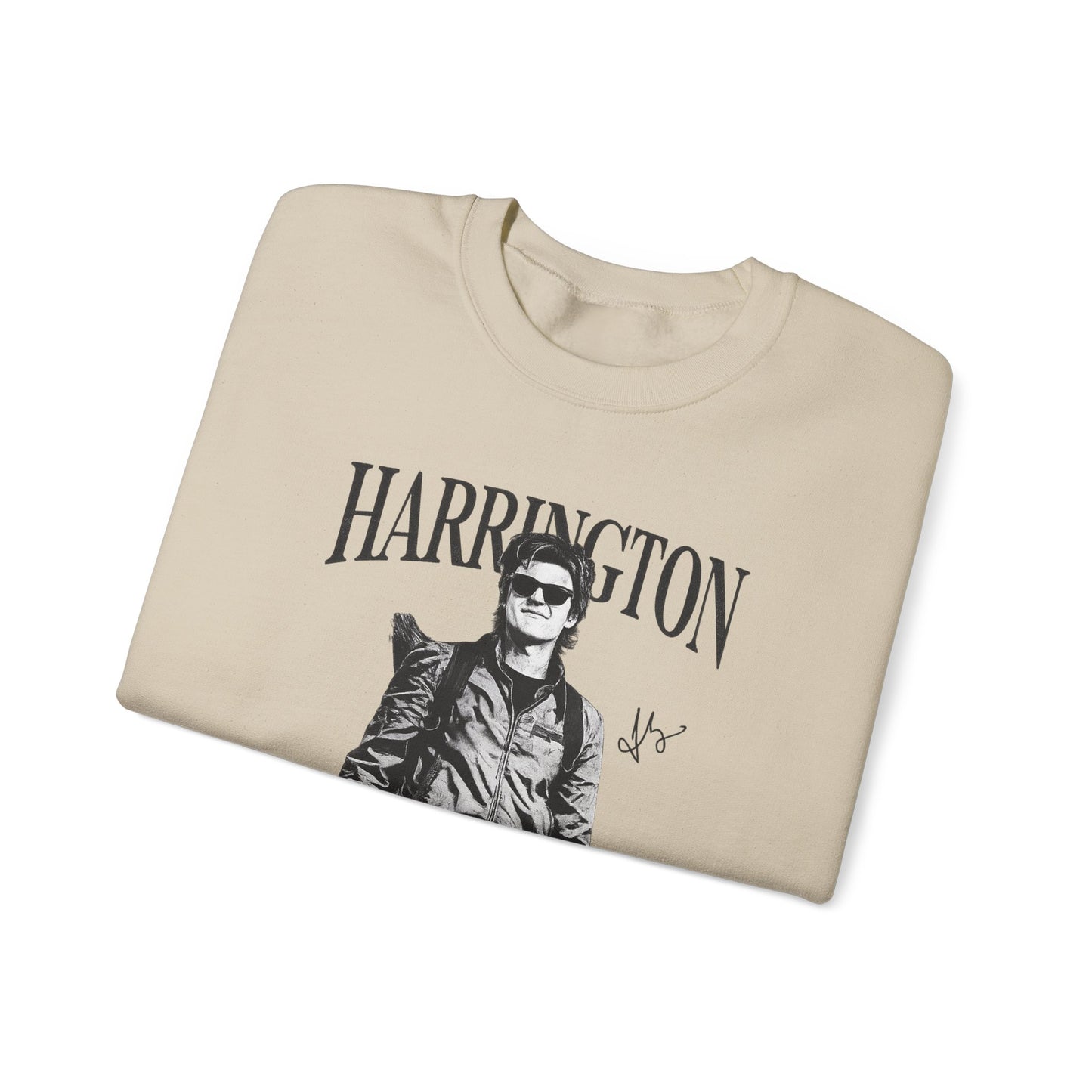 Harrington Portrait Crewneck Sweatshirt | Vintage Photo Graphic Pullover | Aesthetic Unisex Sweatshirt, Retro Streetwear Gift