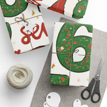 Six Seven Christmas Wrapping Paper, 67 Meme Christmas Gift Wrap, Kids Funny Wrapping Paper, Unique Gift Wrap, Holiday Gift, Gift for Kids