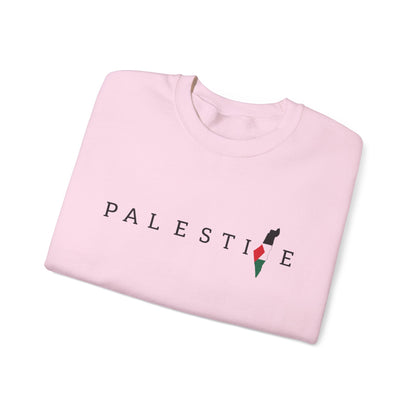 Palestine Heart Sweatshirt, Cozy Sweater, Casual Gift for Activists, Statement Apparel, Comfortable Layering Piece, Palestine Gift