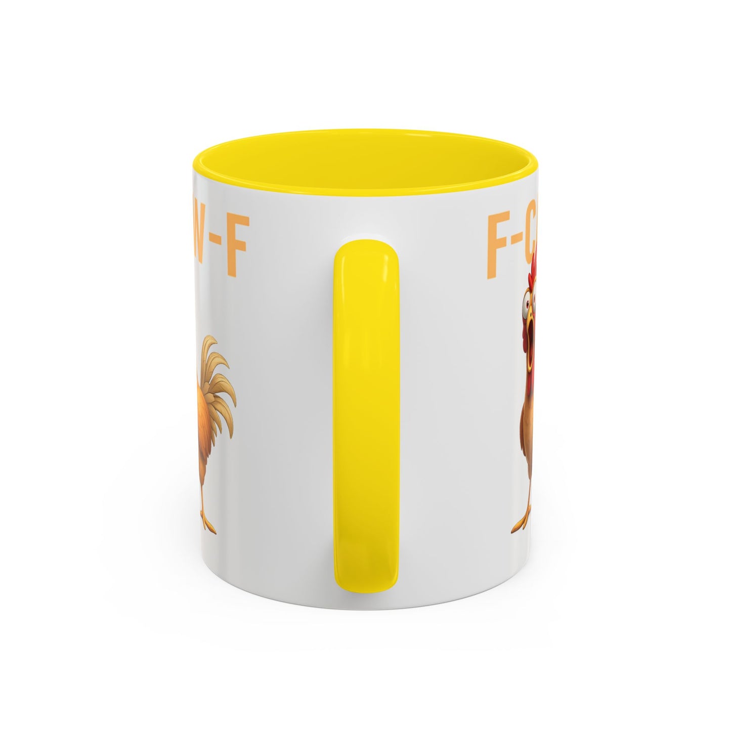 Funny Rooster Mug F-CAW-F Chicken Coffee Mug, Adult Humor Farm Animal Cup, Chicken Meme Mug, Gag Gift 11oz 15oz