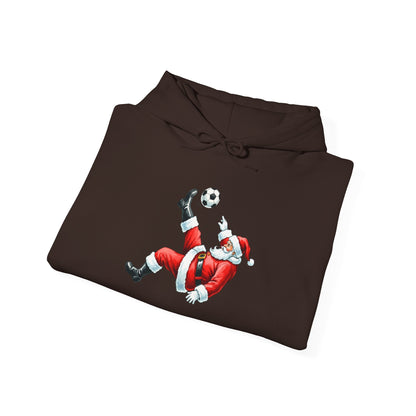 Santa Soccer Hoodie, Christmas Sportswear, Holiday Gift, Winter Fashion, Cozy Sweatshirt, Festive Apparel, Football Lover