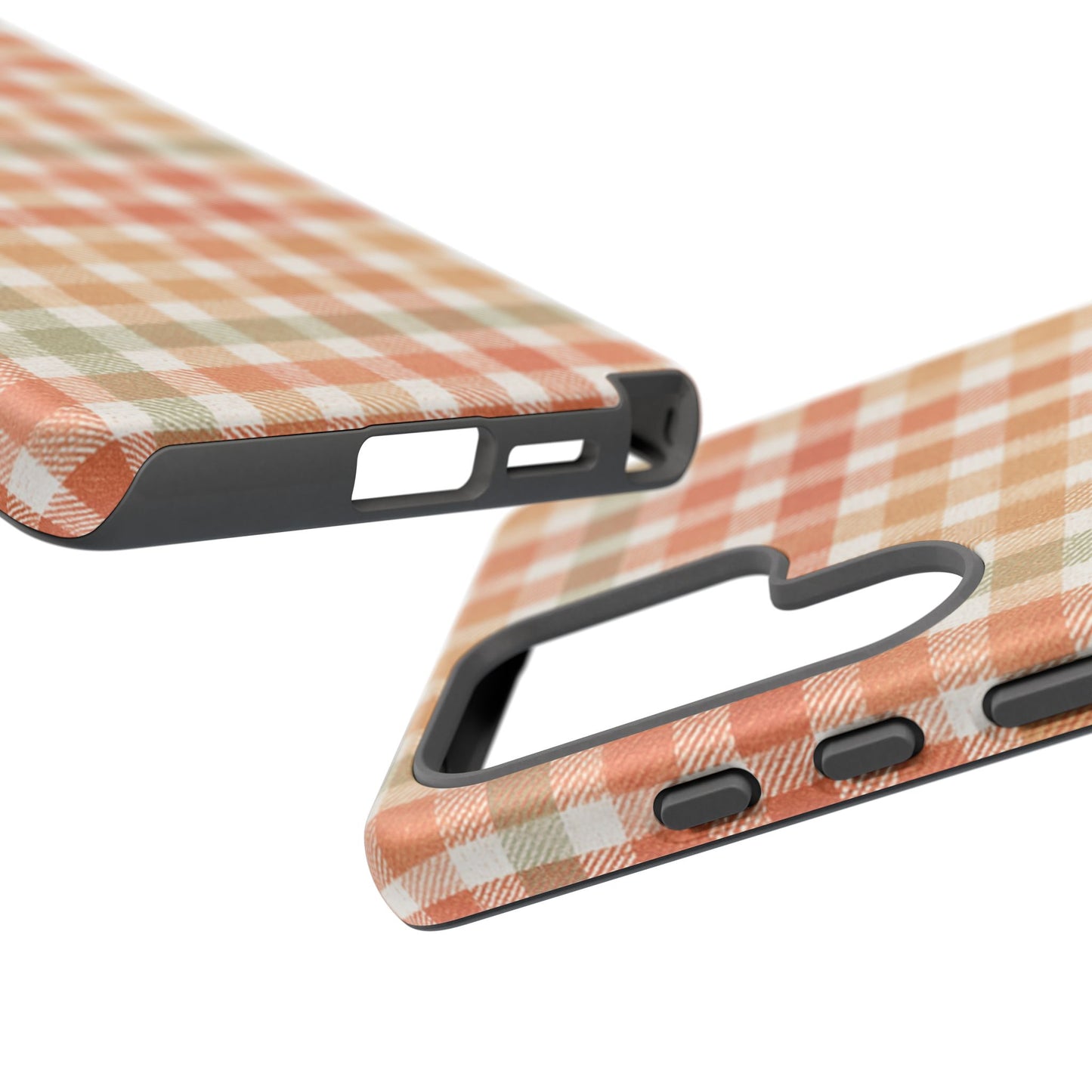 Boho Checkered Phone Case | Neutral Aesthetic Plaid Case | Retro Minimalist Check Design | iPhone Cover | Samsung Cover
