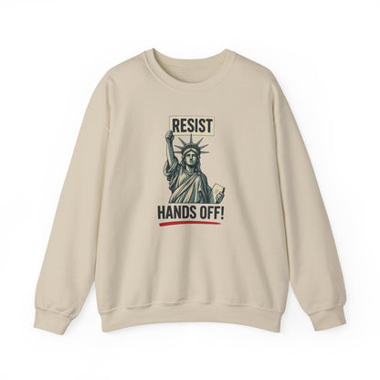 Statue of Liberty Resist Hands Off! Sweatshirt | Resist Hands Off Sweatshirt | Womens Rights Equality Sweater | Social Justice Activism Gift